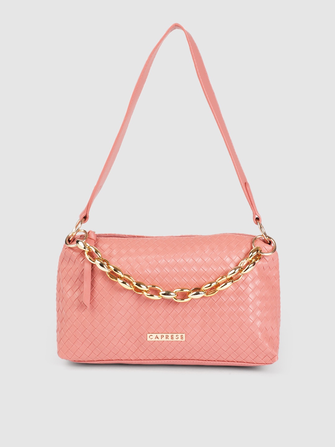 

Caprese Women Rose Textured Structured Shoulder Bag