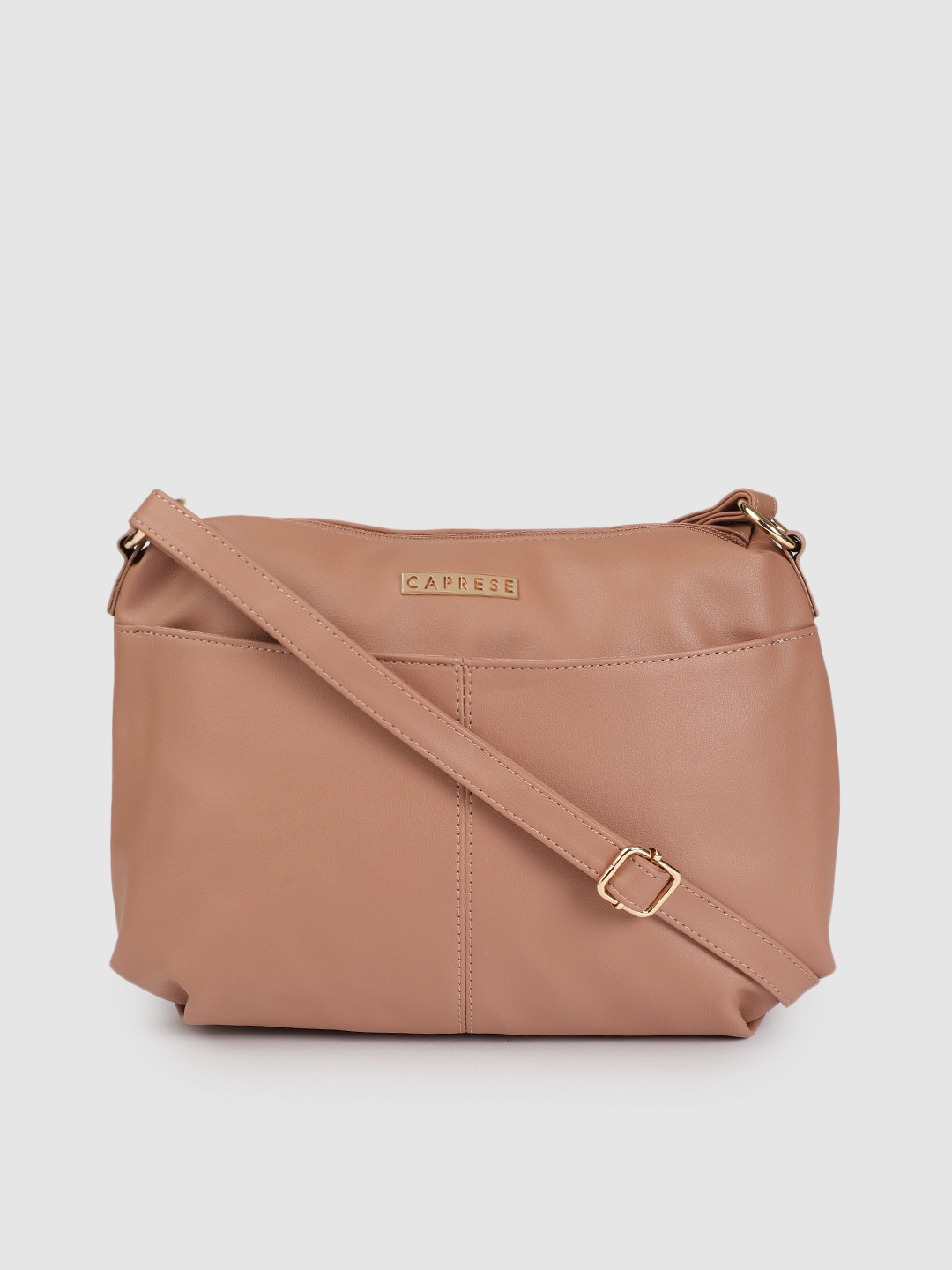 

Caprese Nude-Coloured Solid Regular Structured Sling Bag