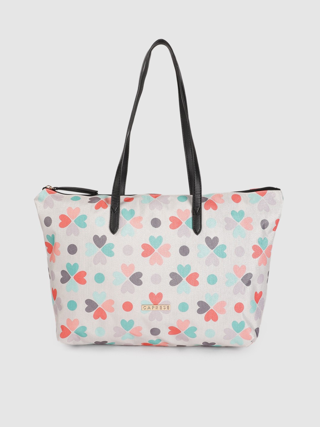 

Caprese Grey Printed Structured Shoulder Bag