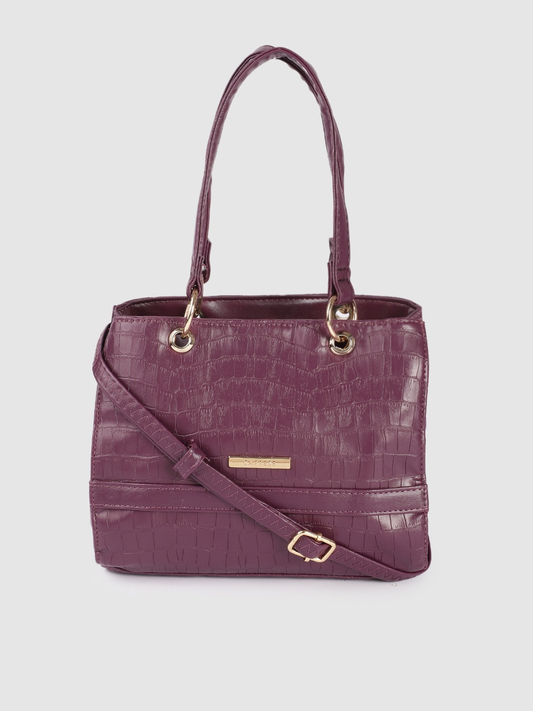 

Caprese Purple Textured Shoulder Bag