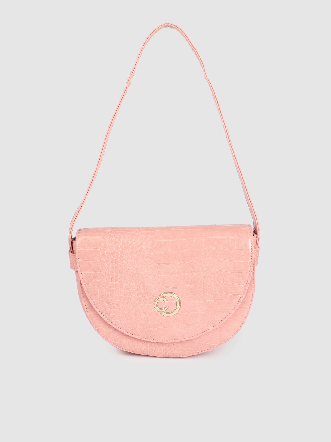 

Caprese Pink Textured Shoulder Bag