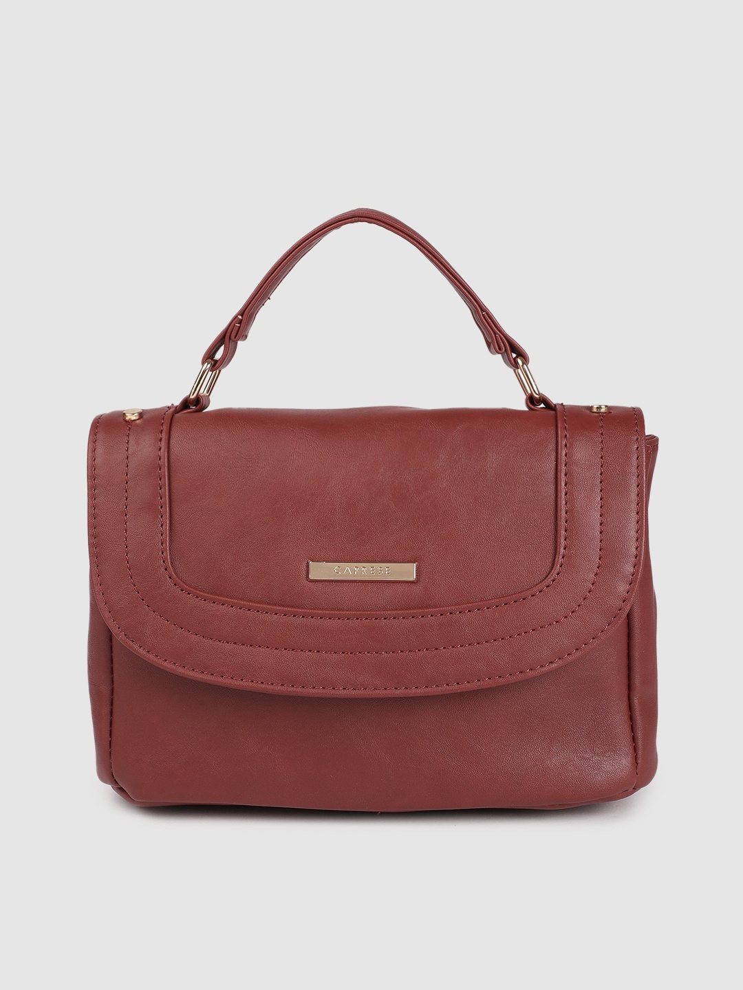 

Caprese Brick Red Solid Small Structured Satchel