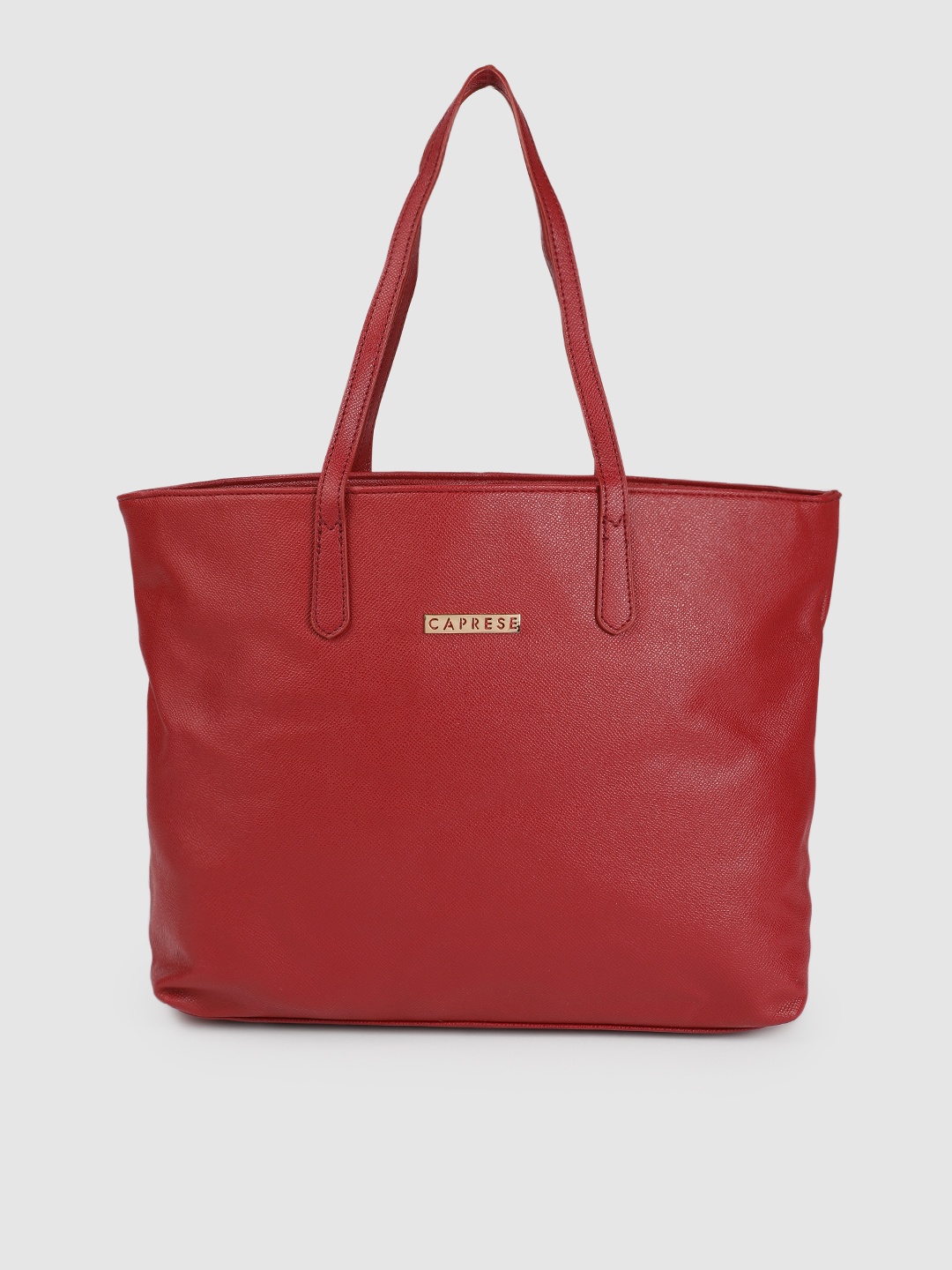 

Caprese Maroon Solid Regular Structured Shoulder Bag