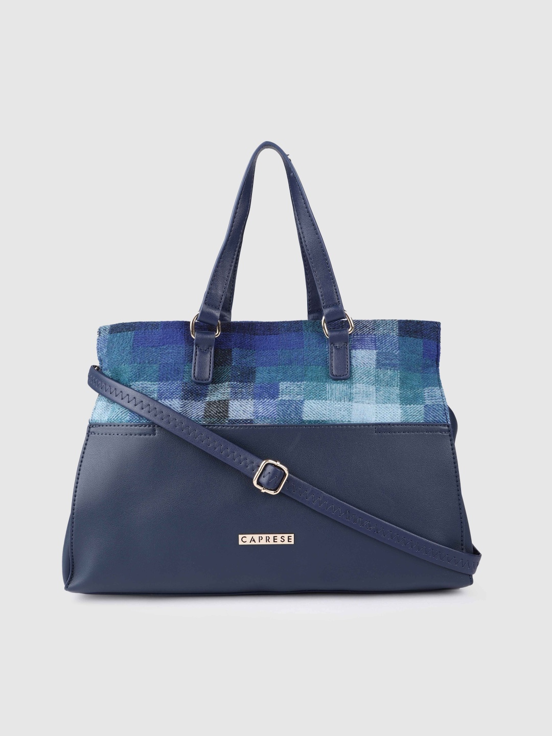 

Caprese Women Navy Blue Structured Handheld Bag