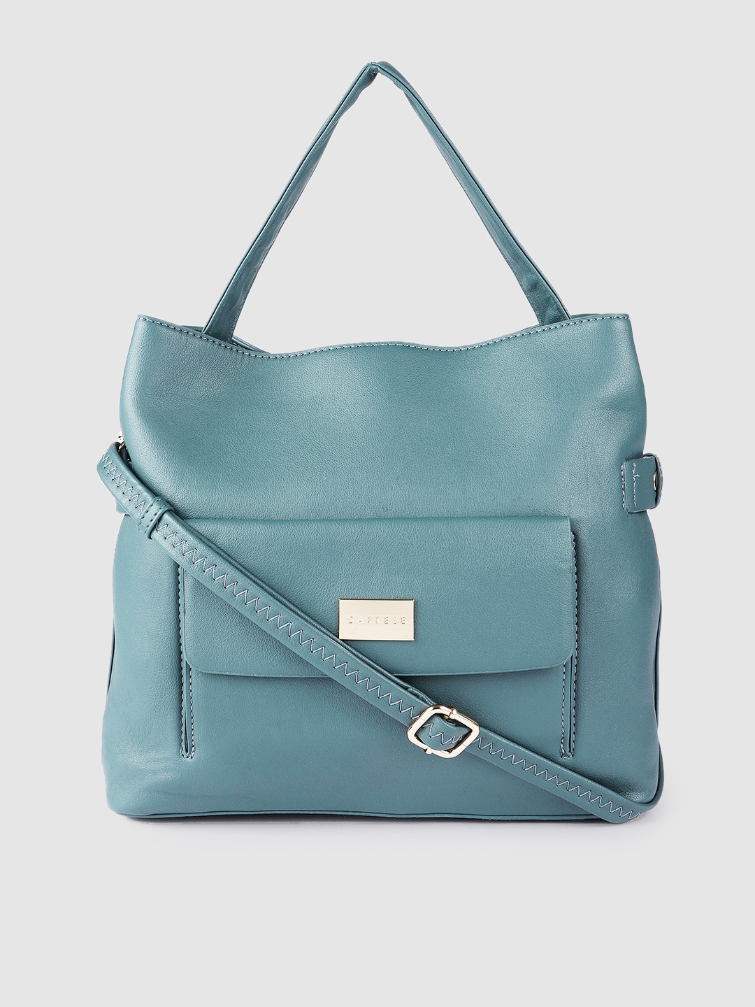 

Caprese Women Teal Blue Structured Handheld Bag