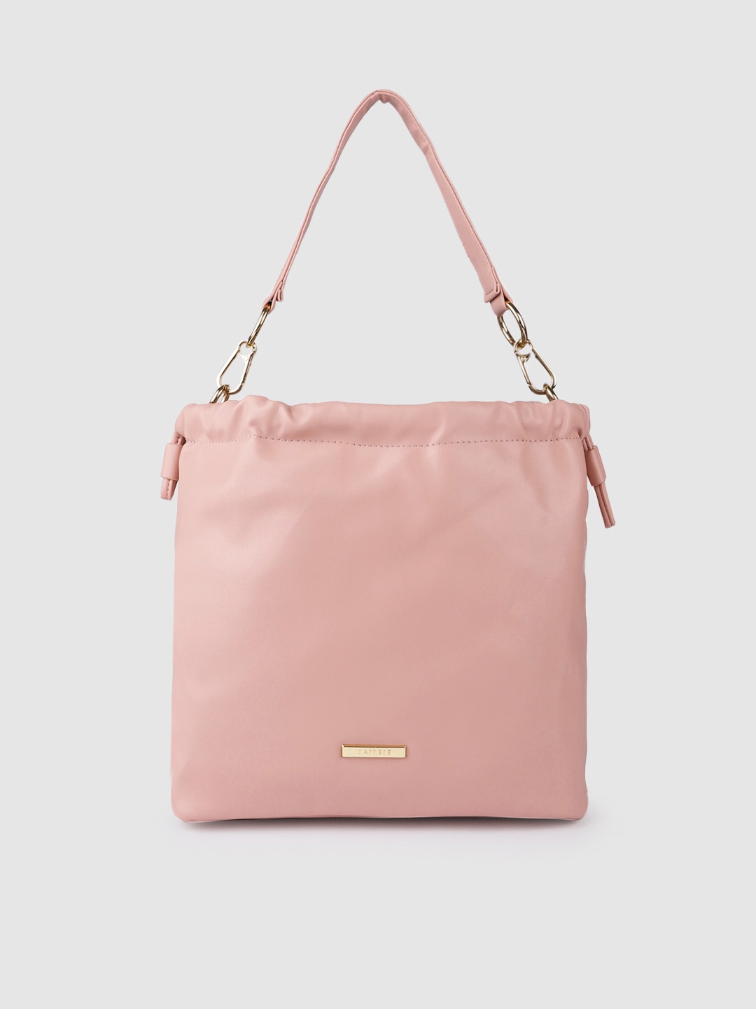 

Caprese Pink Solid Structured Shoulder Bag