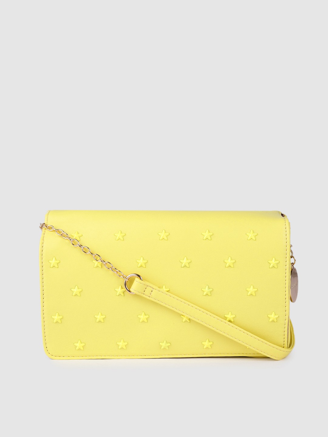 

Caprese Women Yellow Structured Sling Bag