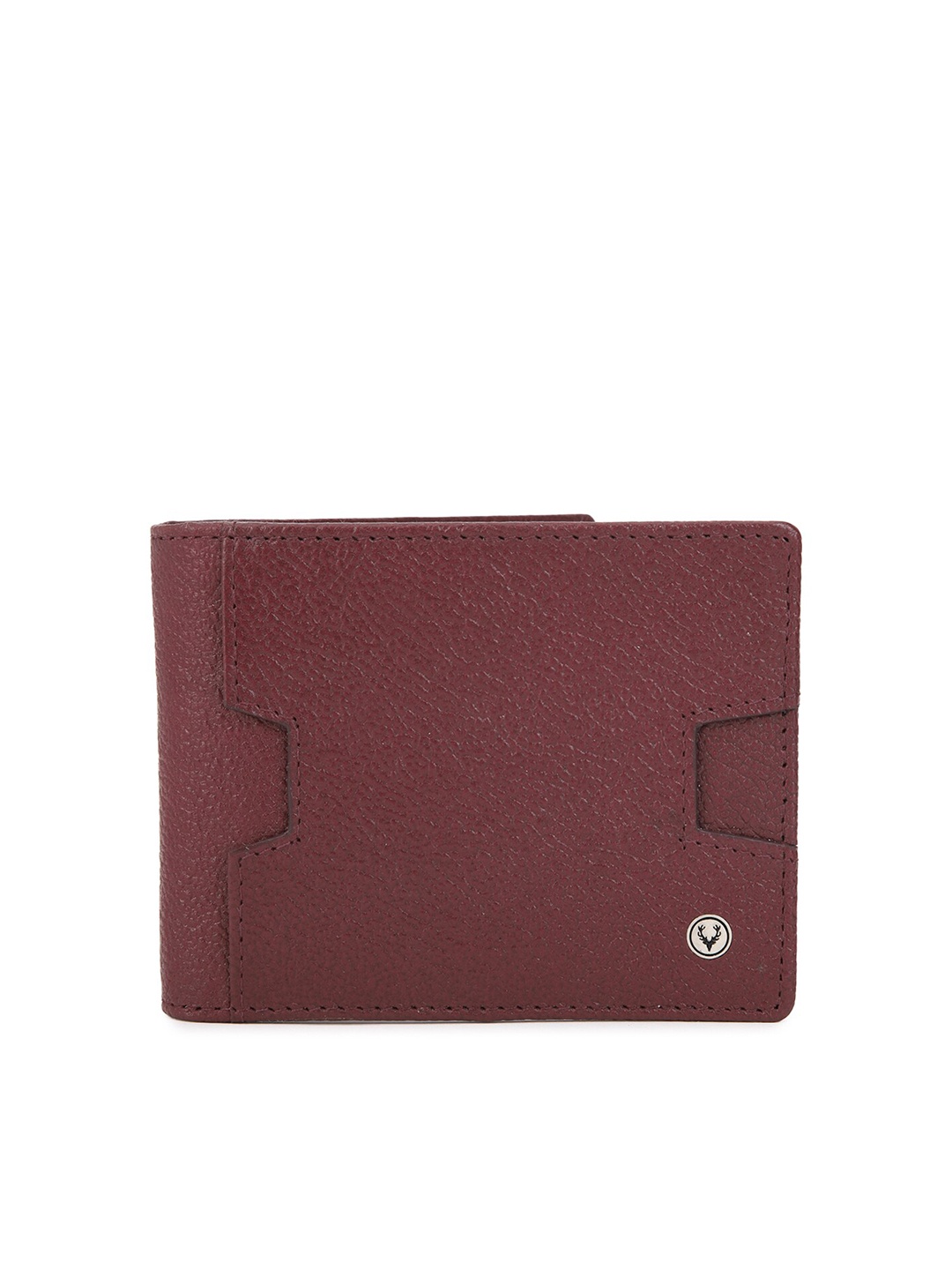 

Allen Solly Men Maroon Textured Leather Two Fold Wallet