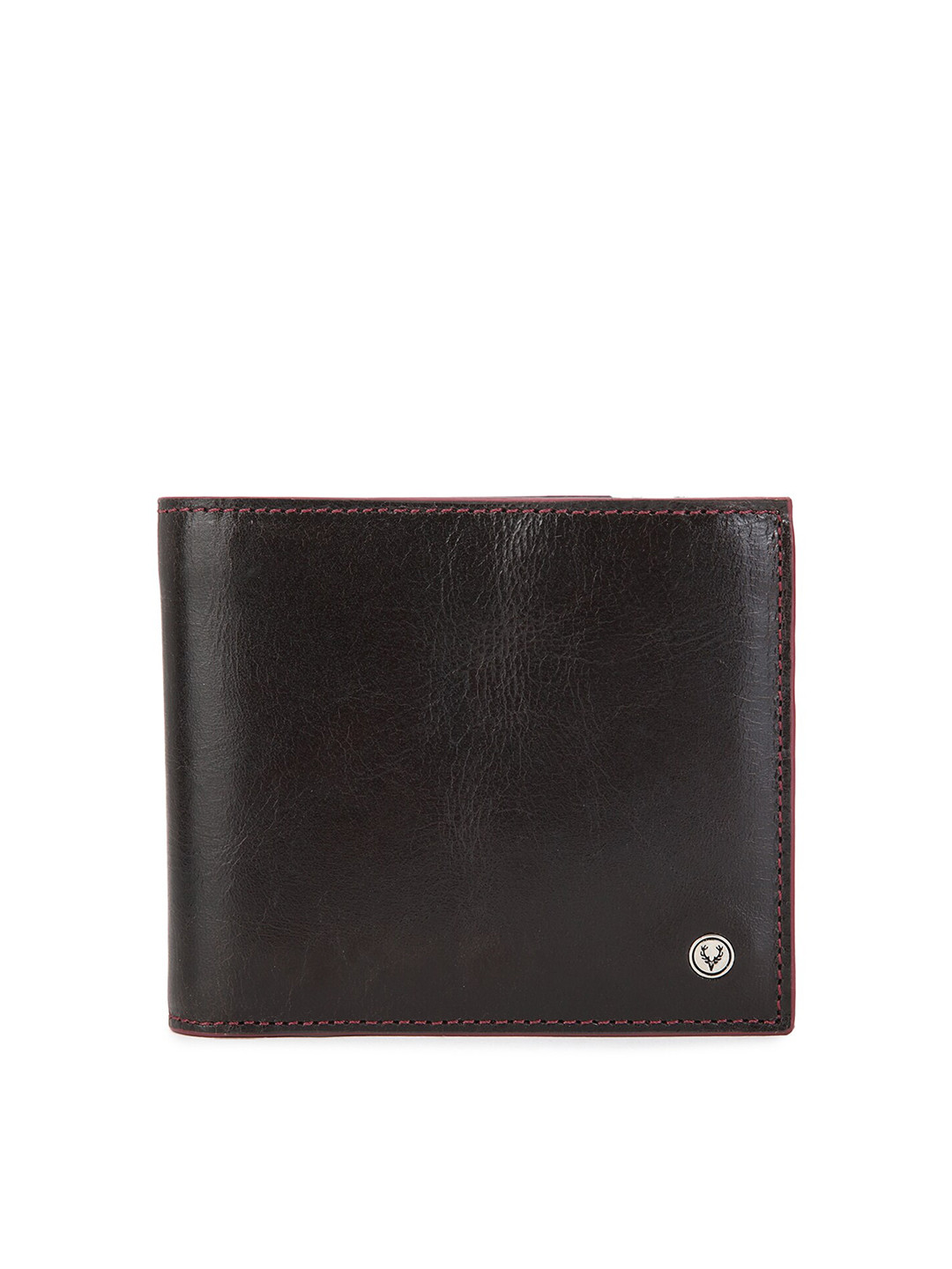 

Allen Solly Men Black Textured Leather Two Fold Wallet