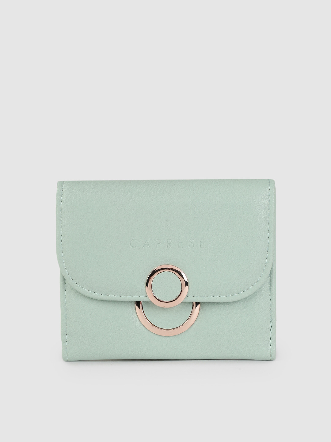 

Caprese Women Blue Solid Three Fold Wallet