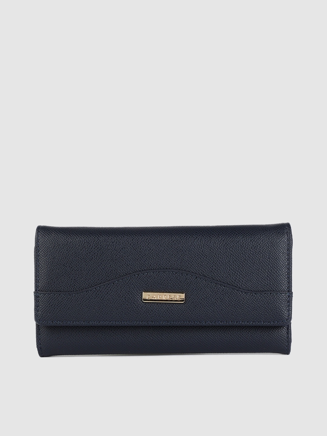 

Caprese Women Navy Blue Solid Two Fold Wallet