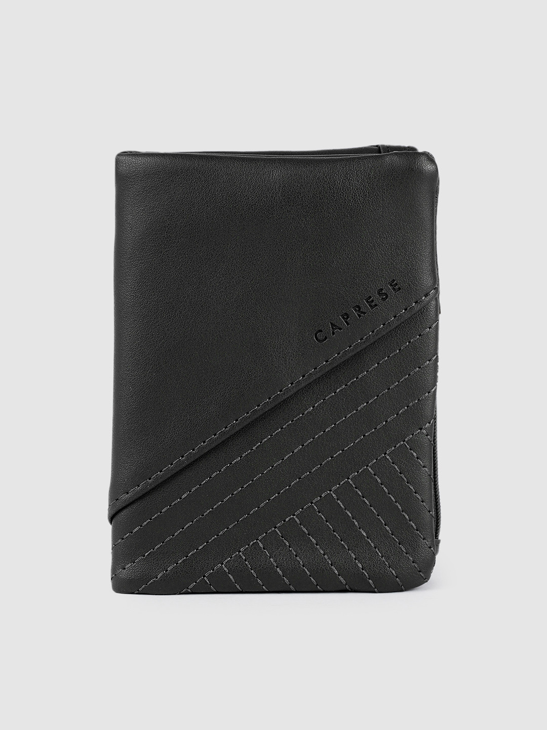 

Caprese Women Black Solid Two Fold Wallet