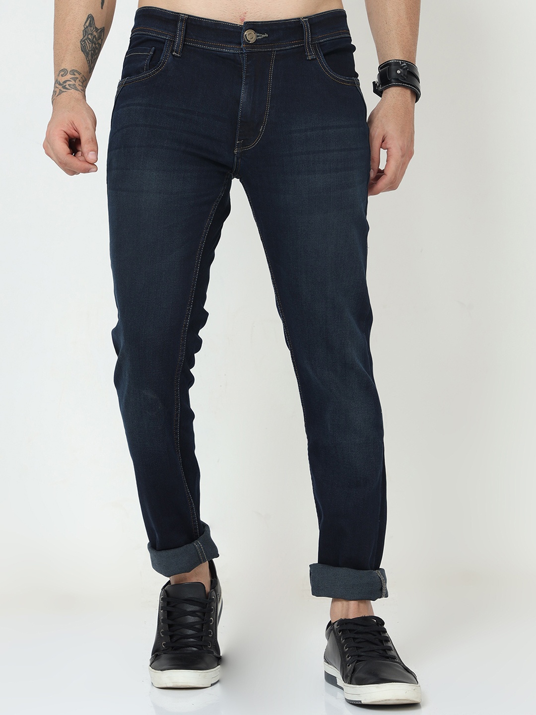 

VUDU Men Navy Blue Narrow Slim Fit Stretchable Jeans