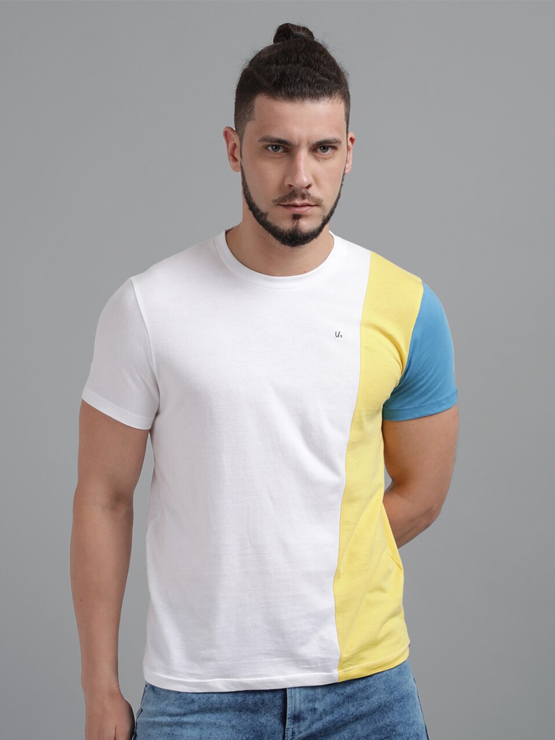 

UrGear Men Multicoloured Colourblocked T-shirt, Multi