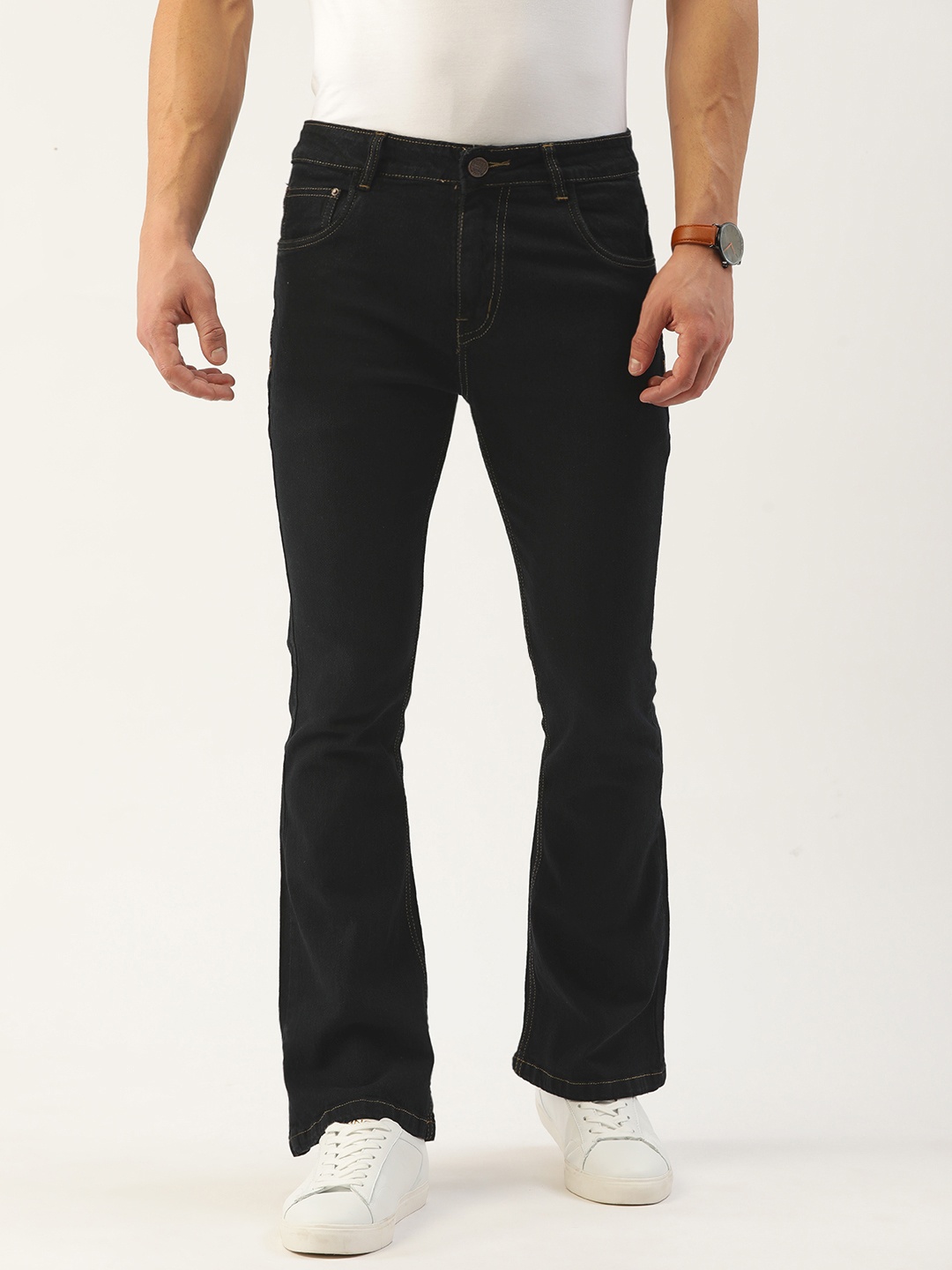 

PARIS HAMILTON Men Black Bootcut Stretchable Jeans