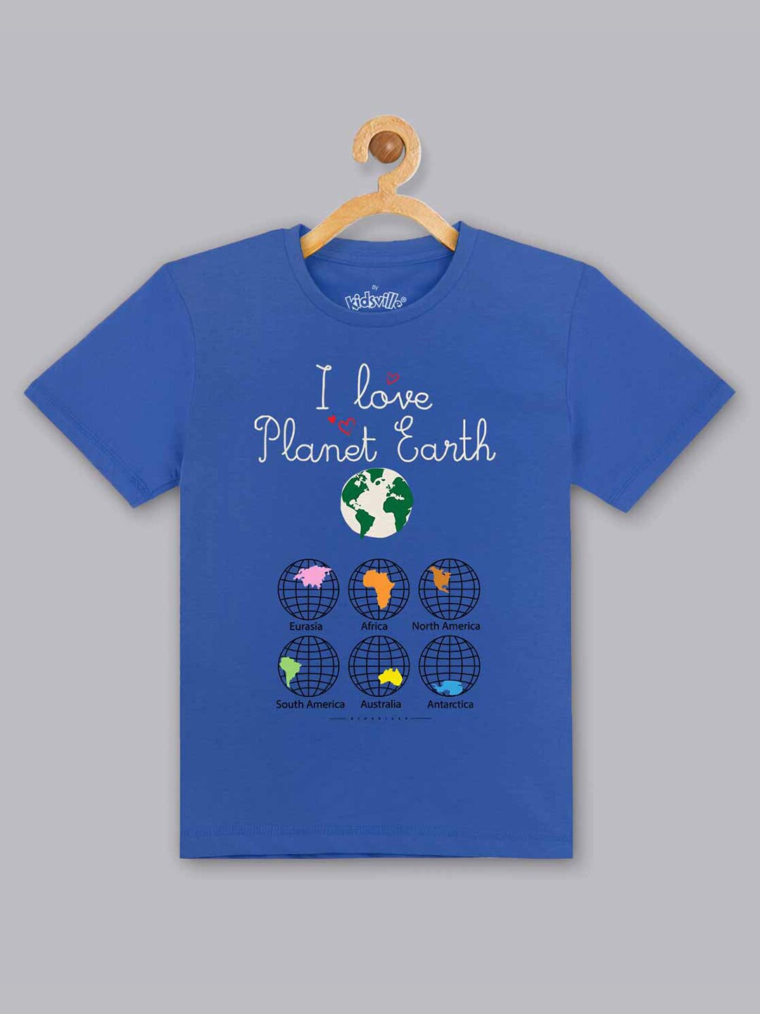 

Kids Ville Boys Blue Printed Tshirt