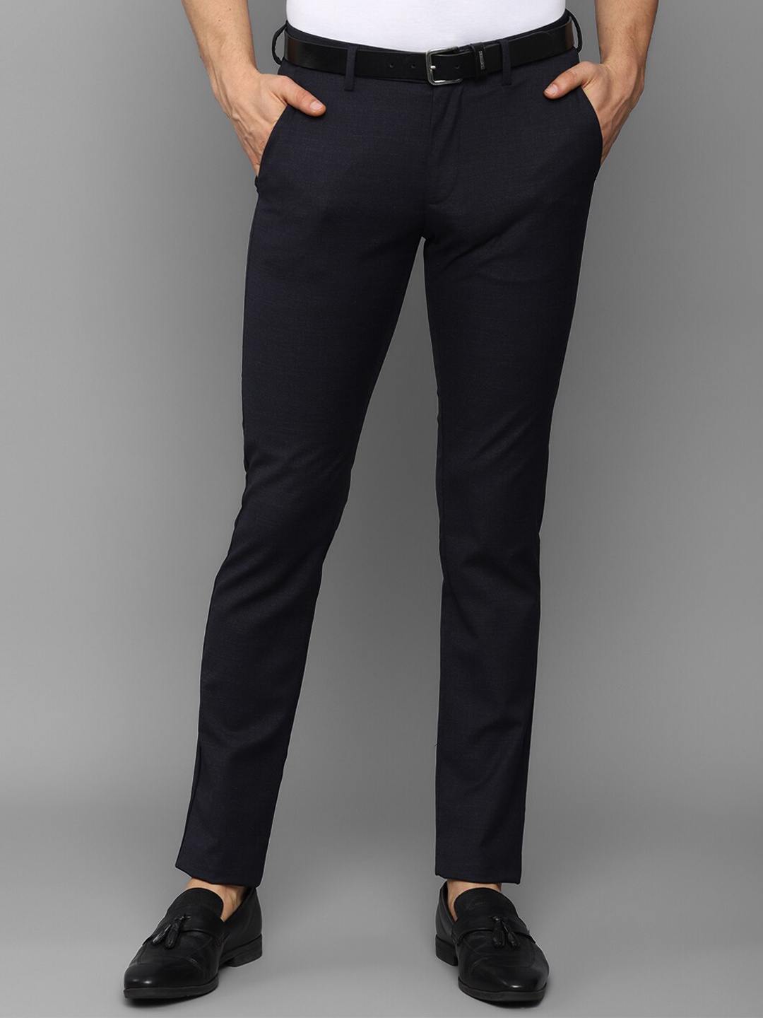 

Allen Solly Men Black Slim Fit Trousers