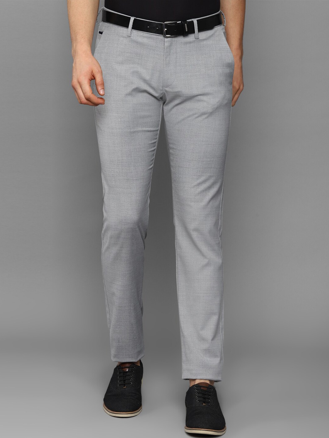 

Allen Solly Men Grey Slim Fit Trousers