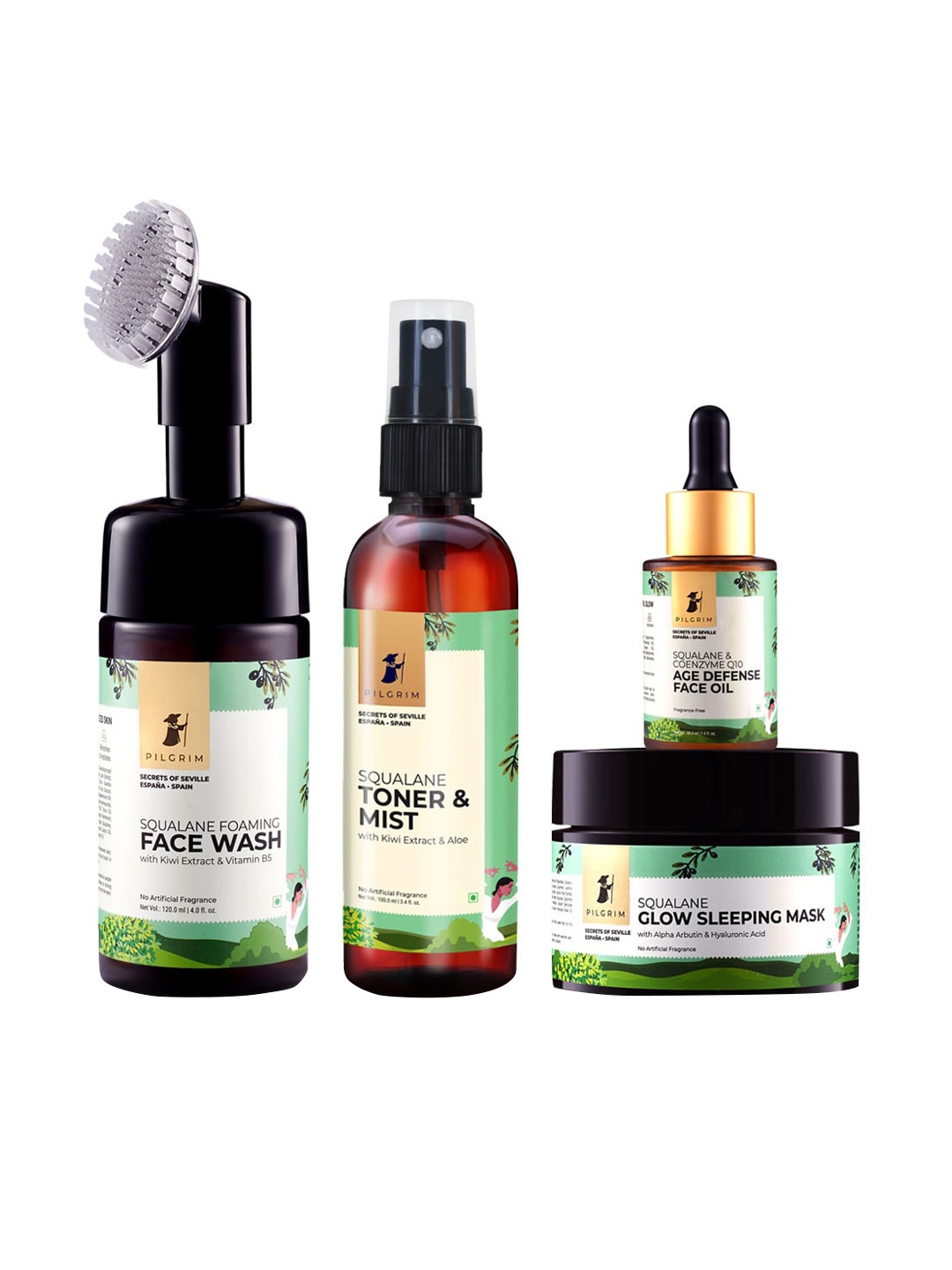 

Pilgrim Advanced Night Repair Supercharge Face Kit 300ml, Green