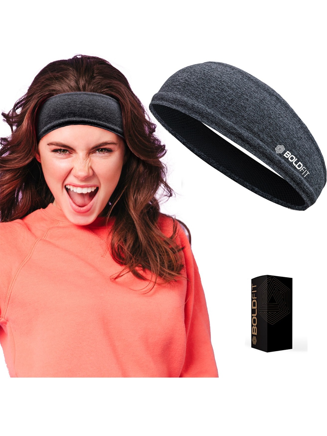 

BOLDFIT Black Solid Headband