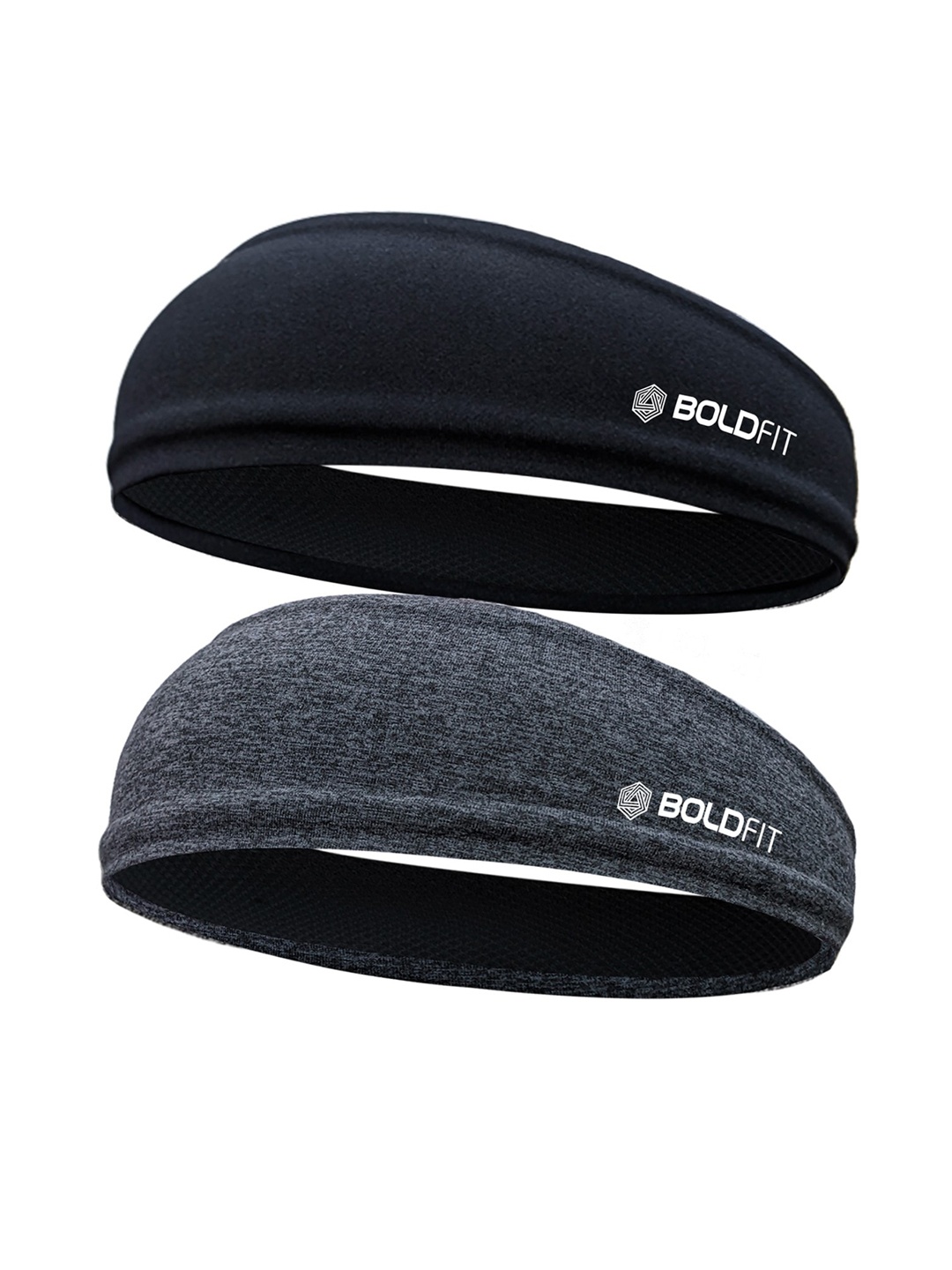 

BOLDFIT Pack of 2 Black Solid Headband