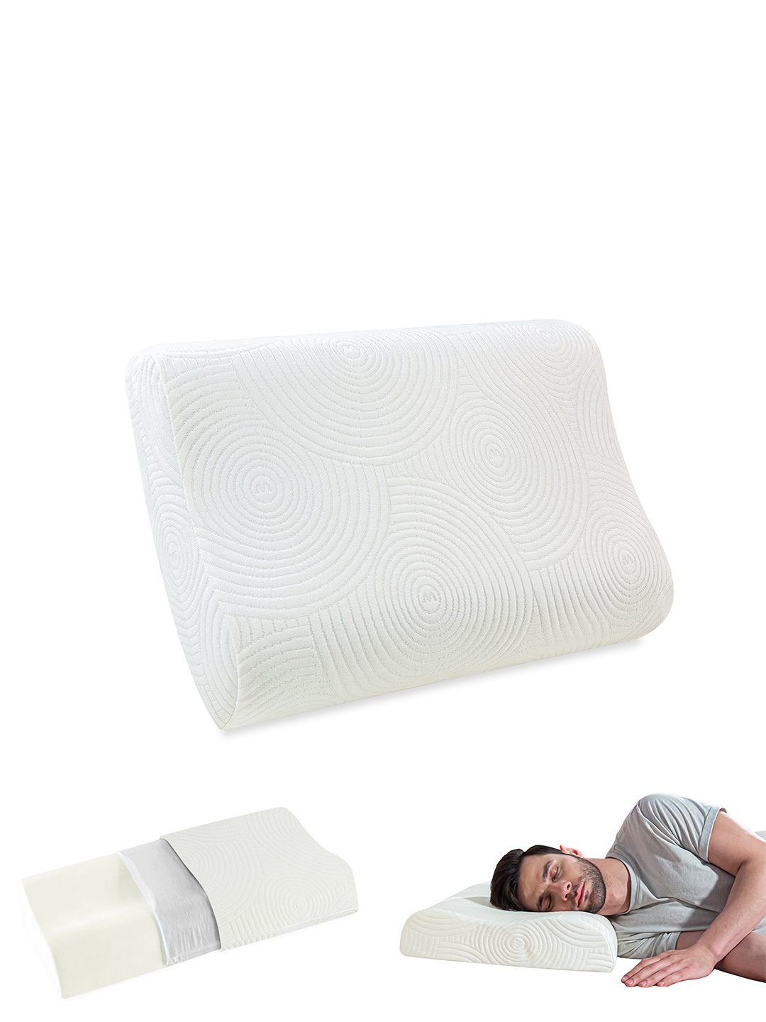 

The White Willow Off White Cervical Contour Orthopedic Memory Foam Bed Pillow