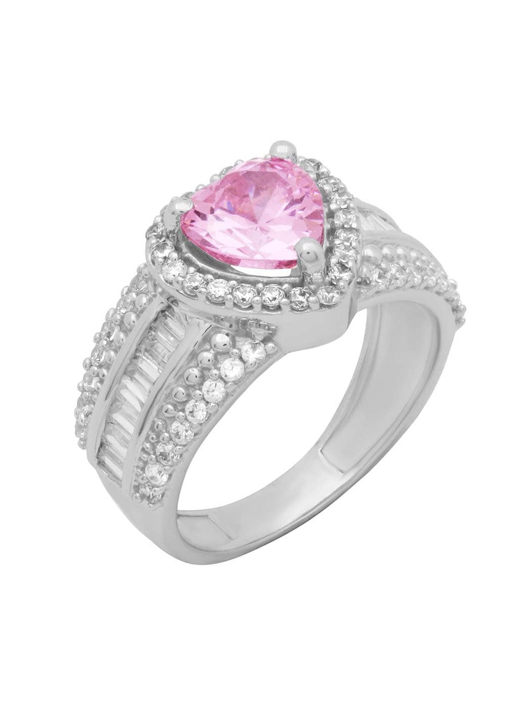 

ANAYRA 925 Sterling Silver White Studded Ring