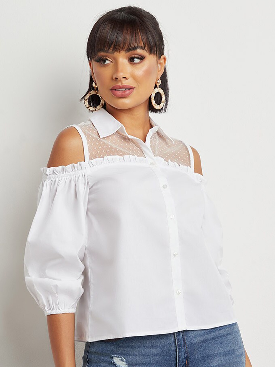 

Styli Women White Solid Top