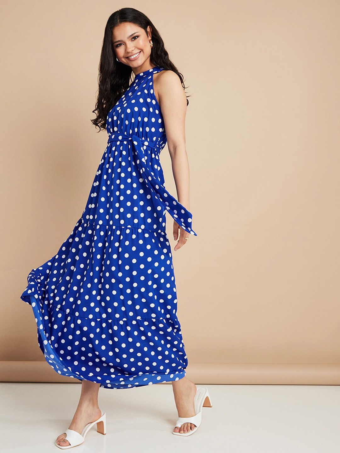 

Styli Blue A-Line Maxi Dress