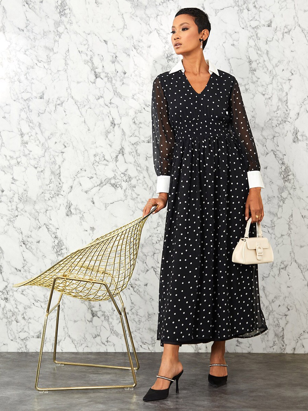 

Styli Black Maxi Dress