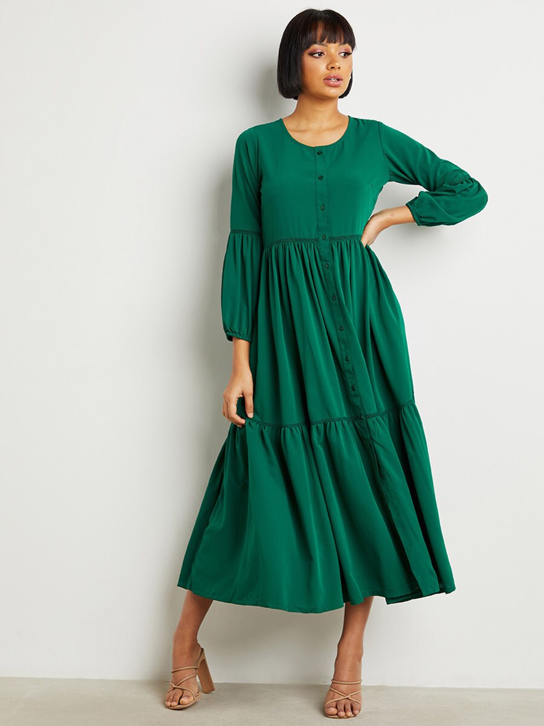 

Styli Green Midi Dress