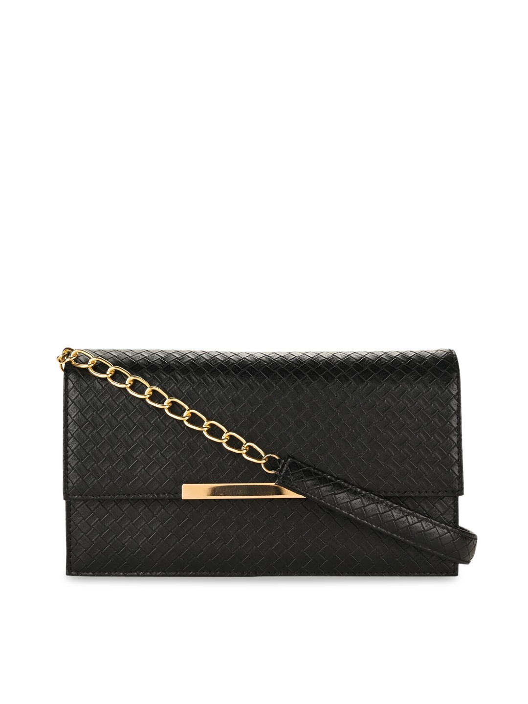 

Rocia Black Textured PU Swagger Sling Bag