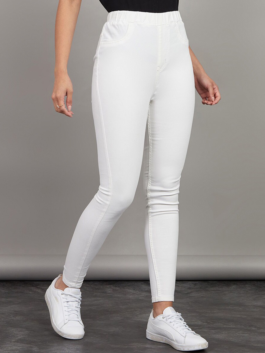 

Styli Women White High Waist Super Skinny Jeggings