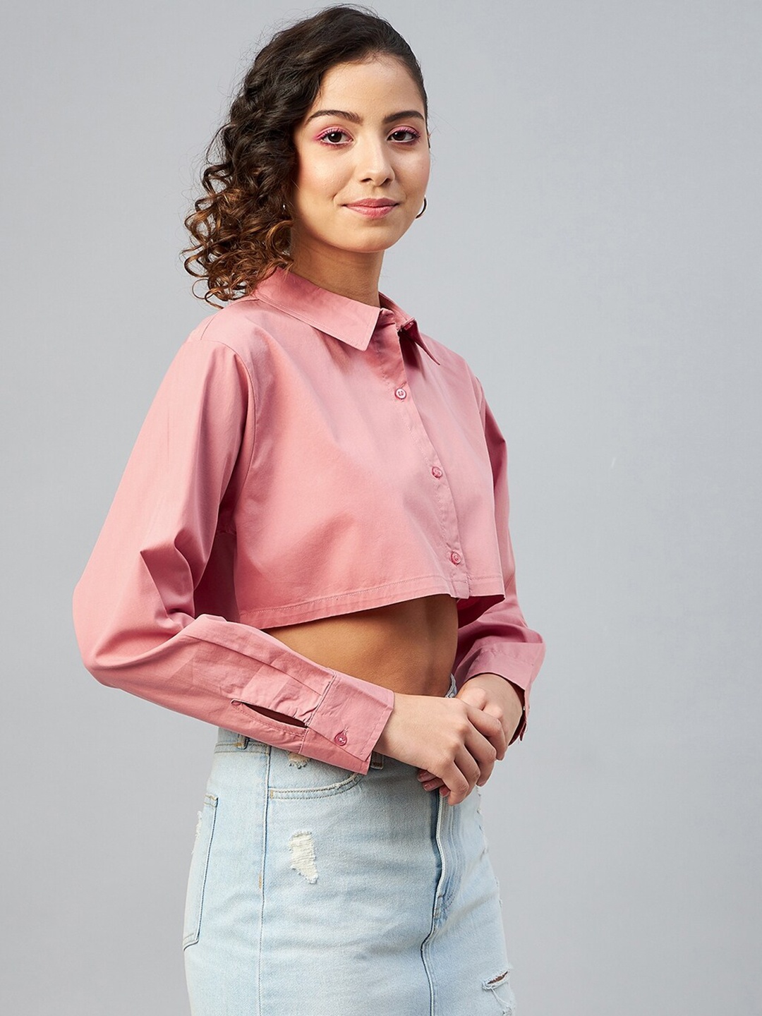 

CHIMPAAANZEE Women Pink Relaxed Casual Shirt