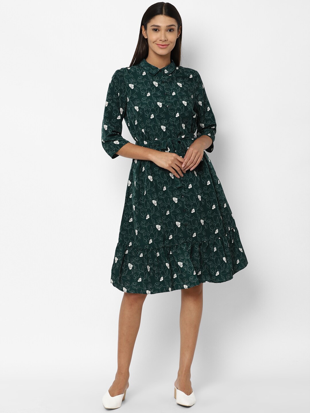 

Allen Solly Woman Green Shirt Dress