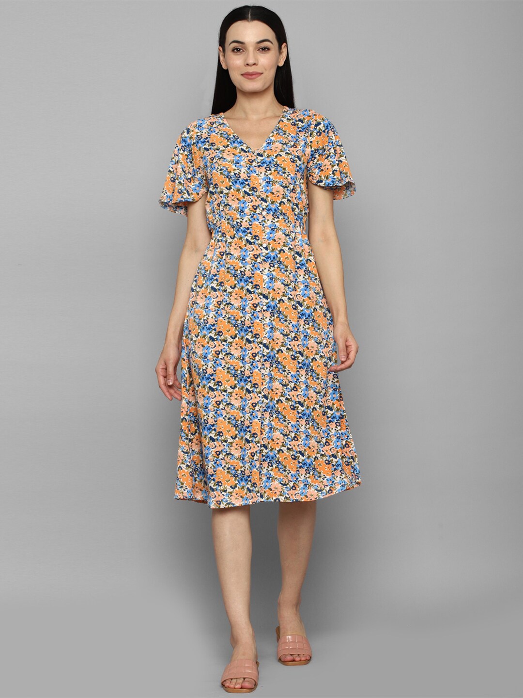 

Allen Solly Woman Multicoloured Floral Dress, Multi