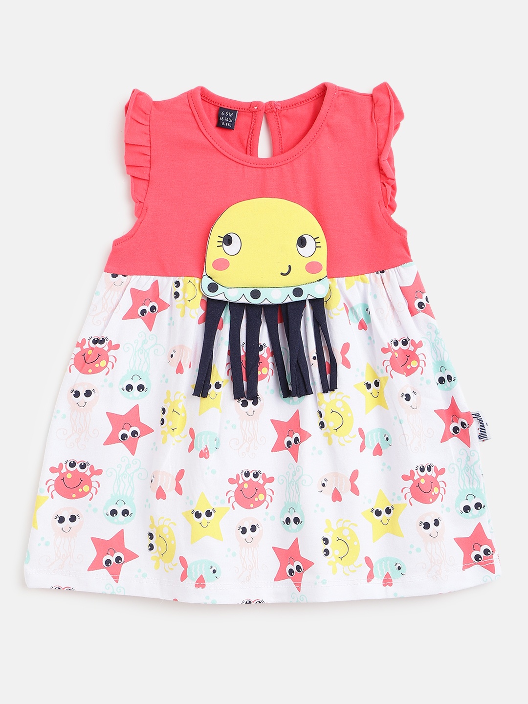 

Civil Coral & White A-Line Dress