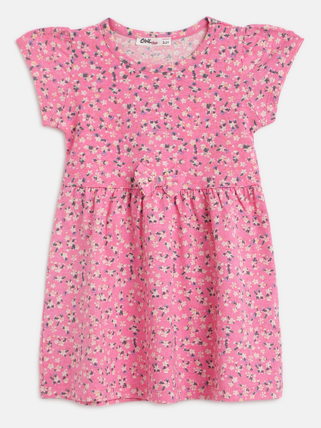 

Civil Pink & White Floral A-Line Dress