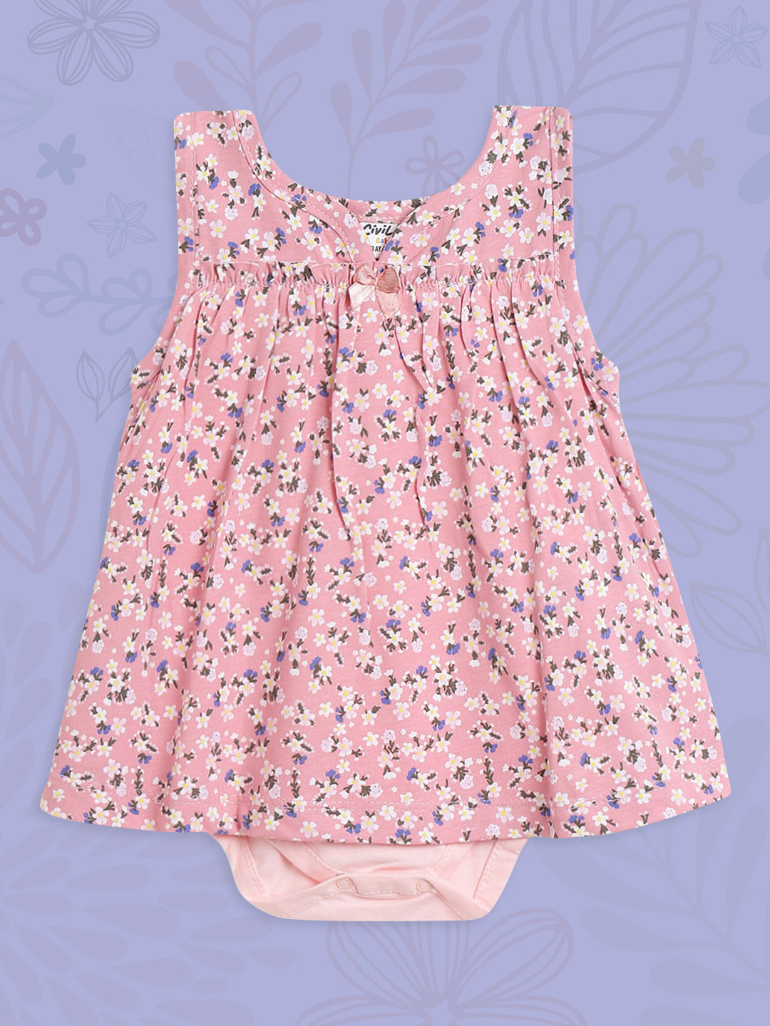 

Civil Pink & White Floral A-Line Dress