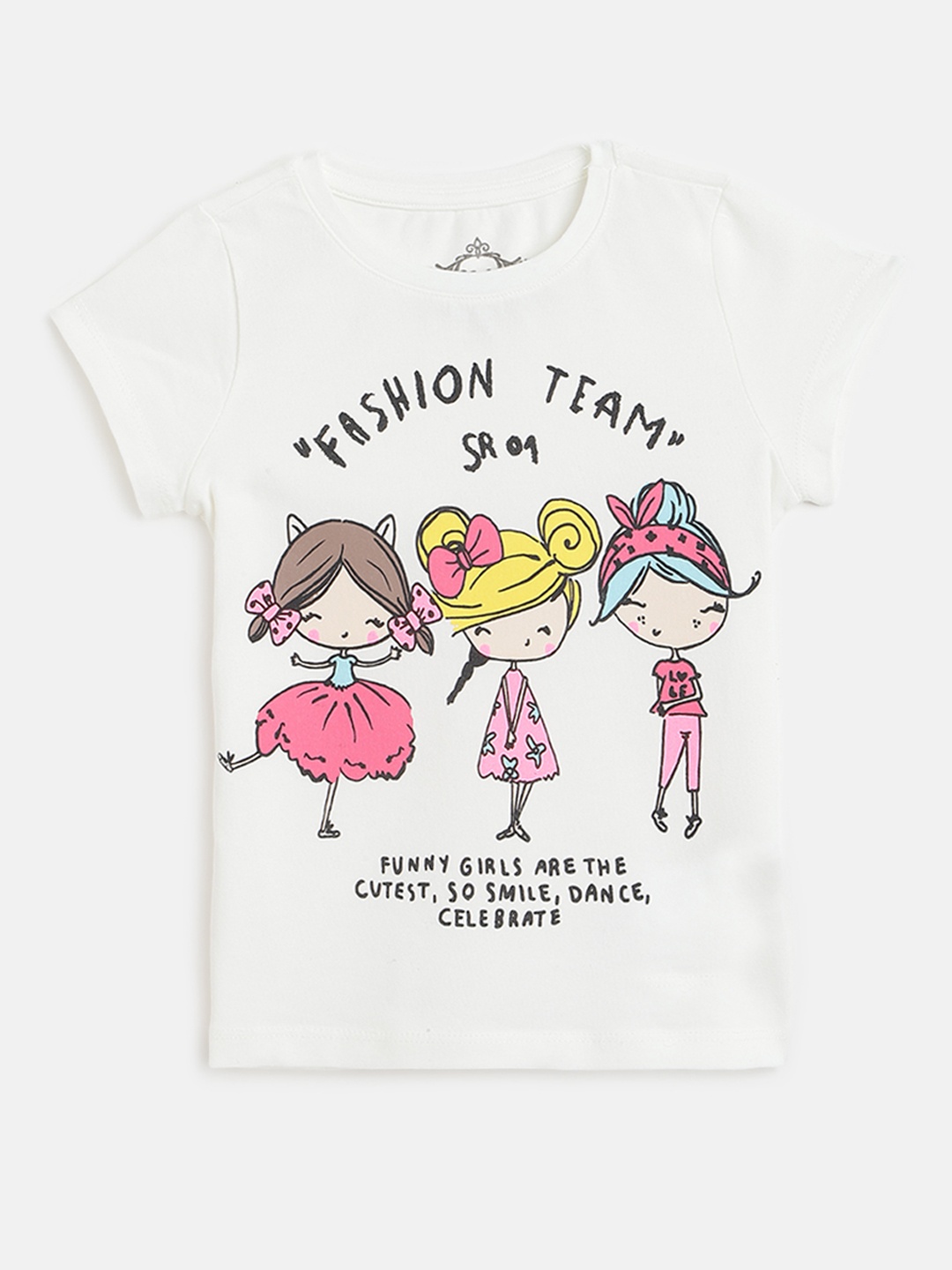

Civil Girls White & Pink Graphic Print T-shirt