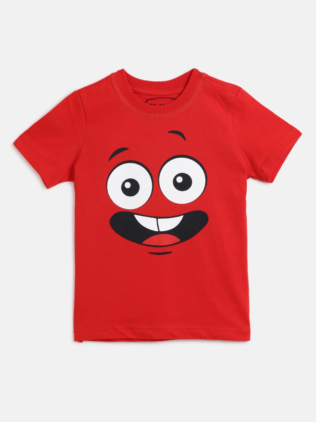 

Civil Boys Red & White Pure Cotton Graphic Print T-shirt