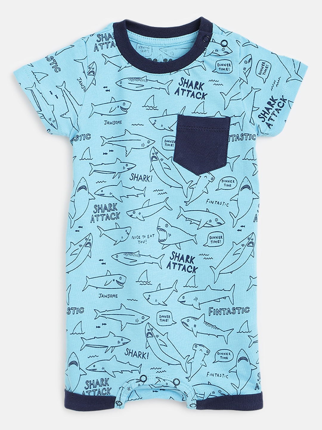 

Civil Infant Boys Blue Typography Print Pure Cotton Body Suit