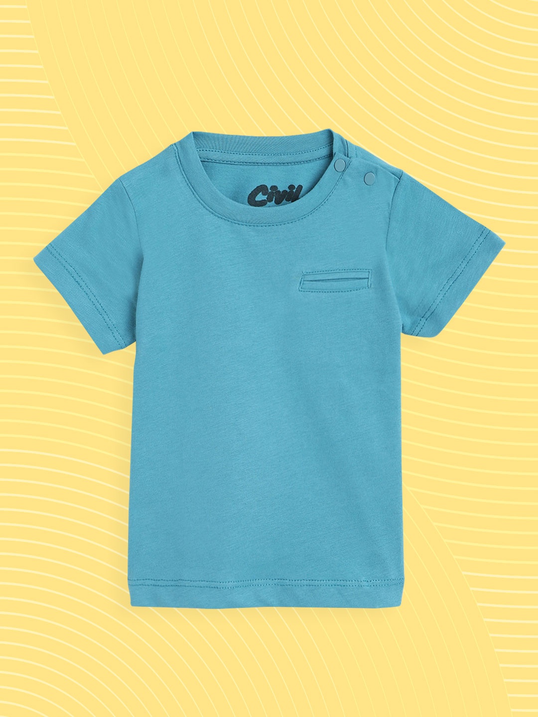 

Civil Boys Blue Pure Cotton Solid T-shirt