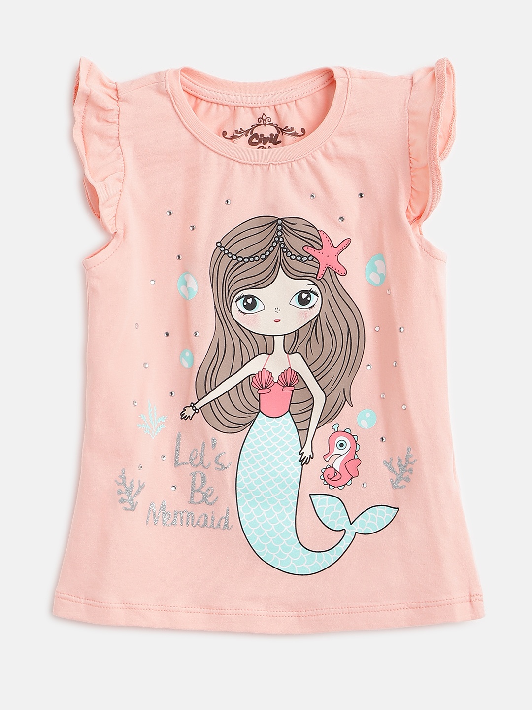 

Civil Girls Pink Printed T-shirt