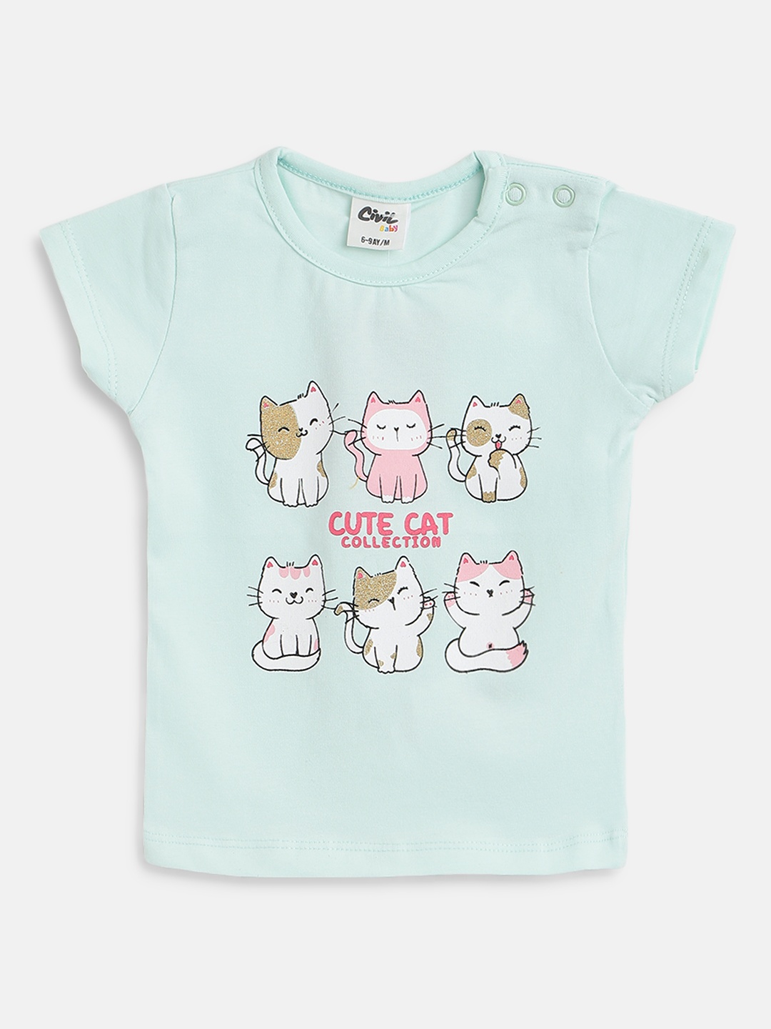 

Civil Girls Blue Printed T-shirt