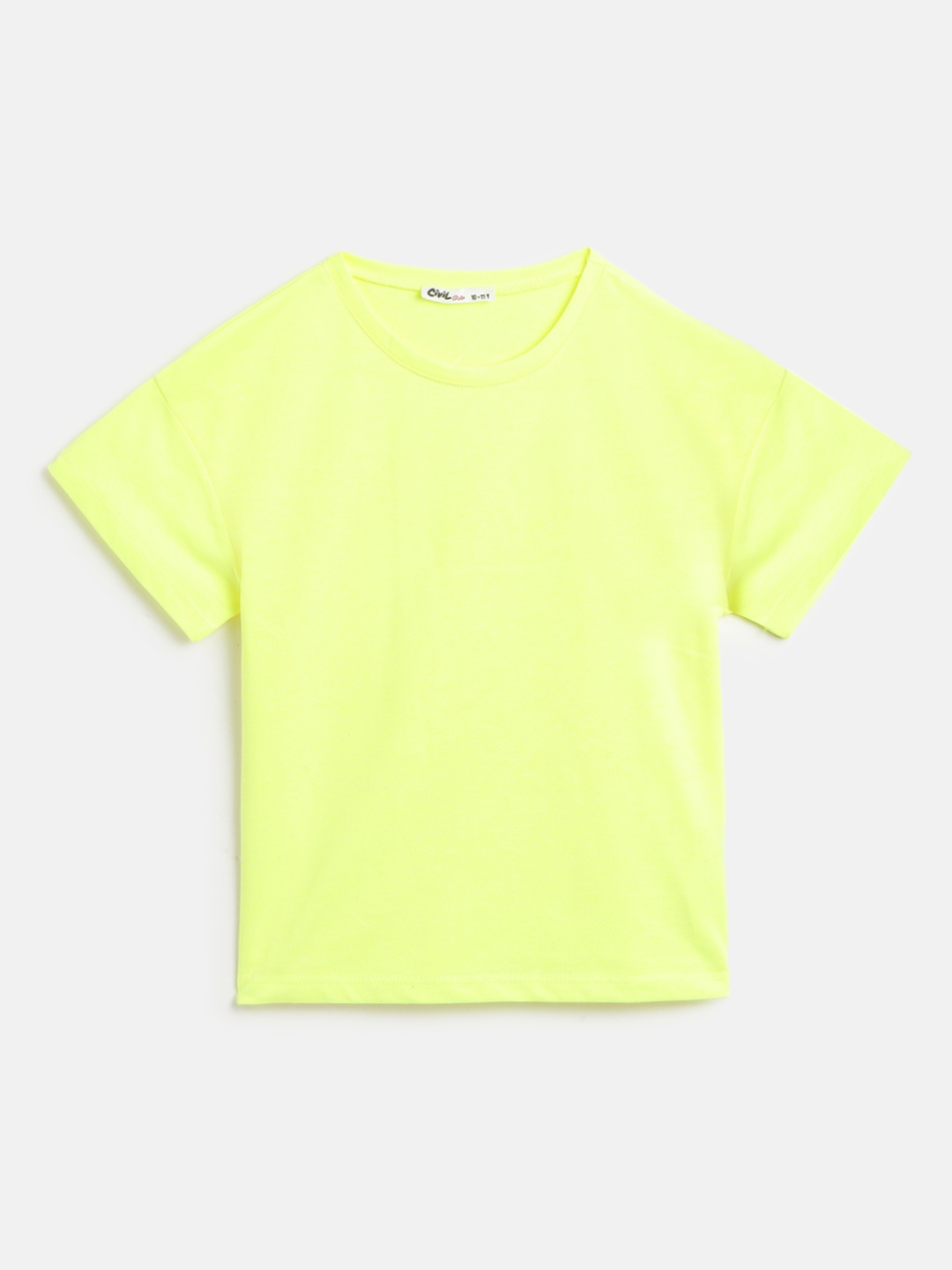 

Civil Girls Fluorescent Green Solid T-shirt