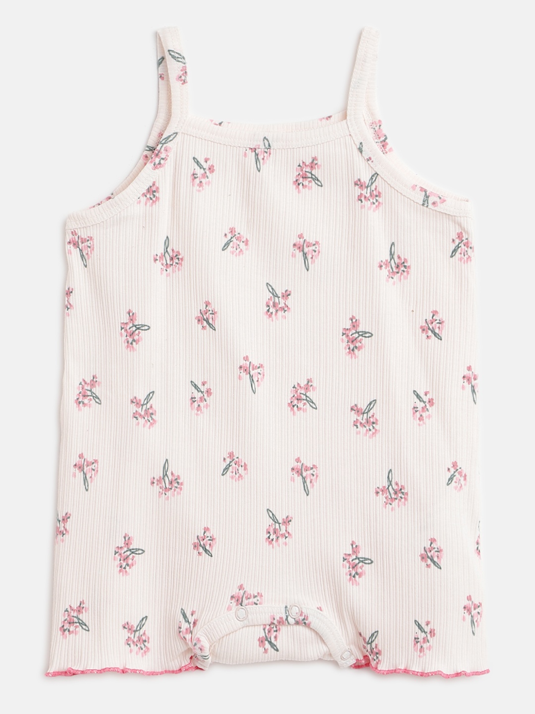 

Civil Infant Girls Pink & White Floral Print Body Suit