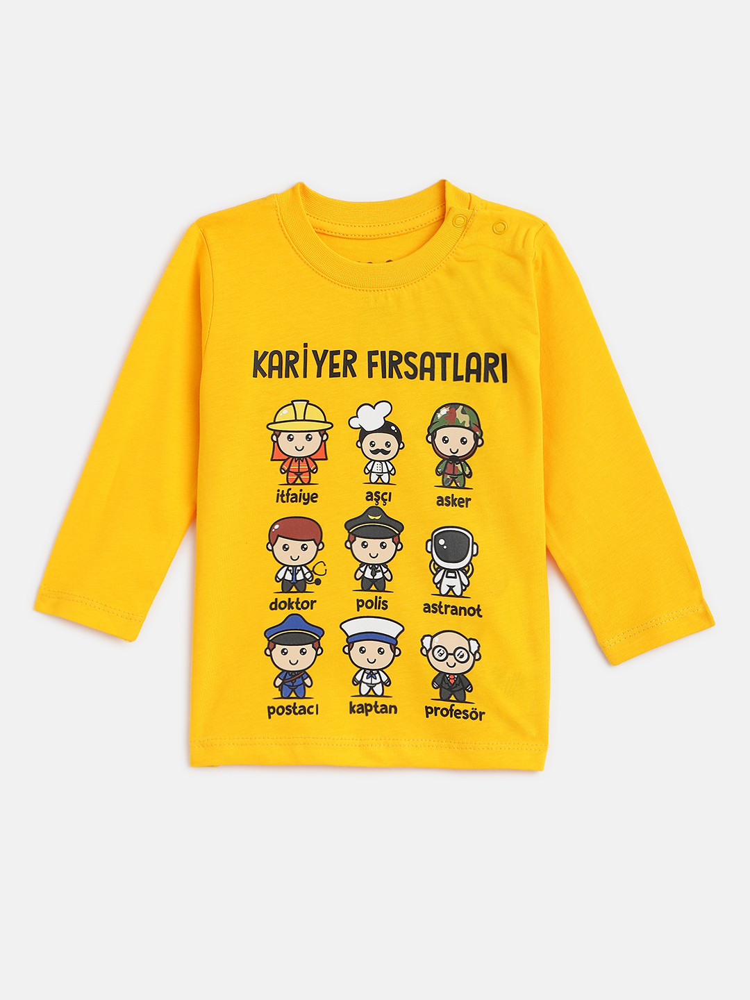 

Civil Boys Yellow & Black Pure Cotton Graphic Print T-shirt