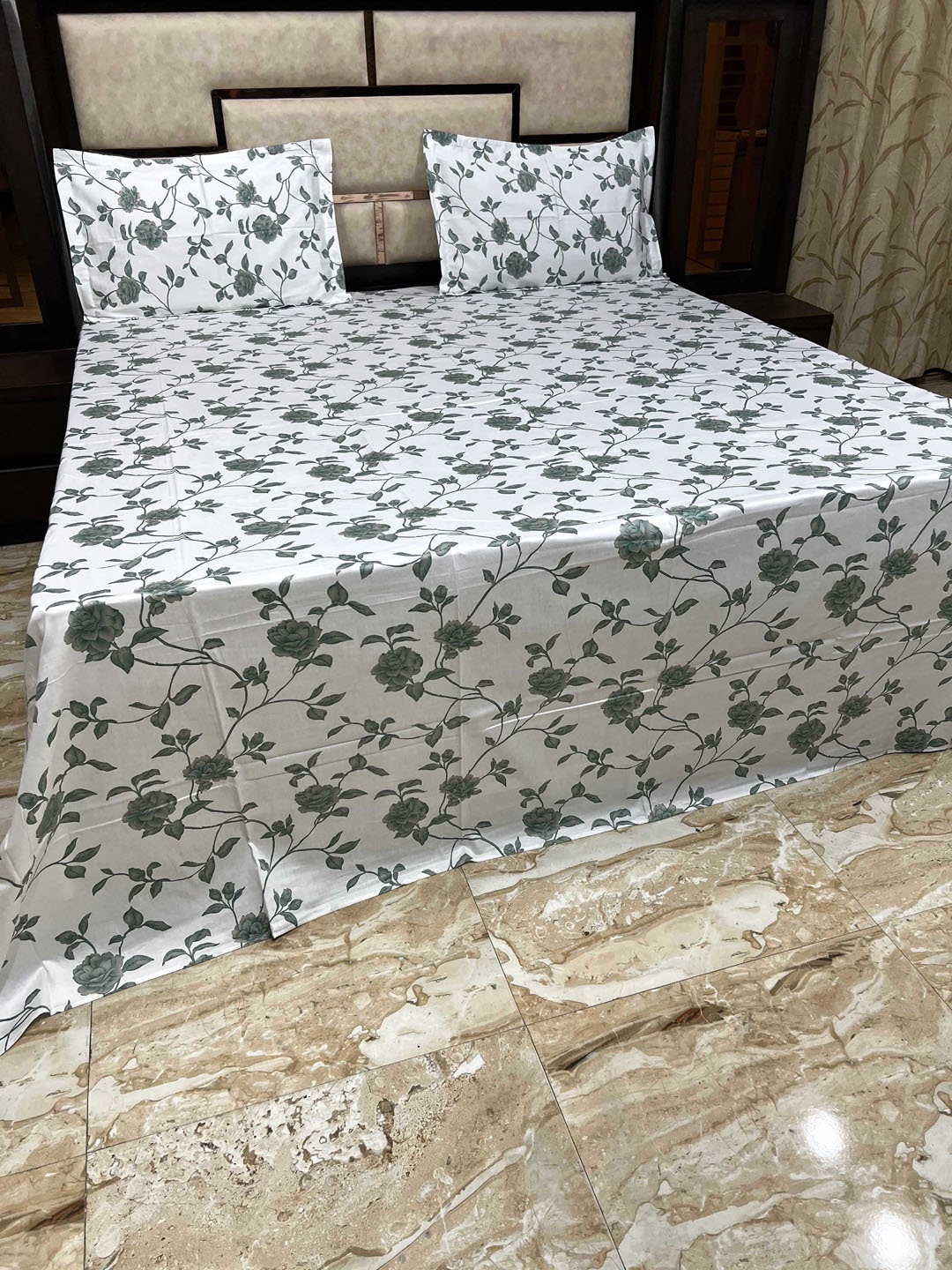 

Pure Decor Unisex Green Bedsheets