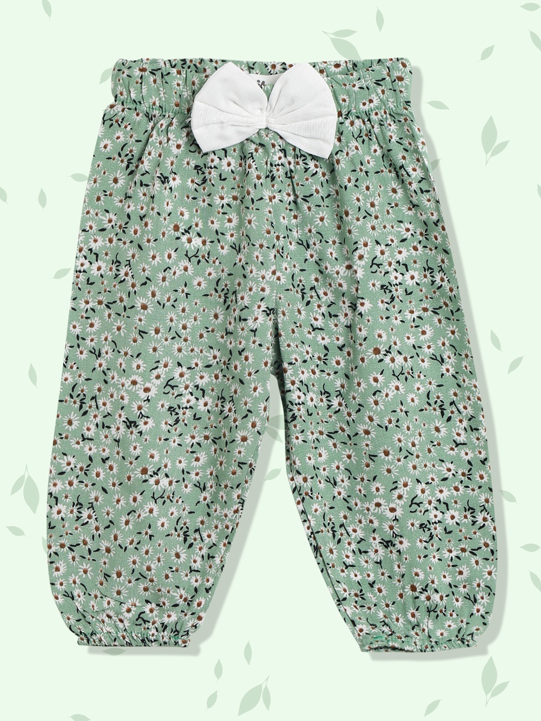 

Civil Girls Green Floral Printed Joggers Trousers